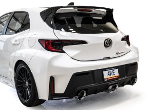 Toyota GR Corolla Performance Exhaust - AWE Tuning - Cat Back Track Edition - Chrome Silver - `23-`24